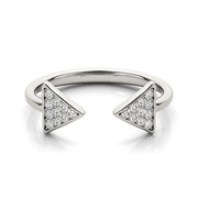Bids.com 14k White Gold Diamond Arrowhead Open Ring (1/5 cttw) Rings