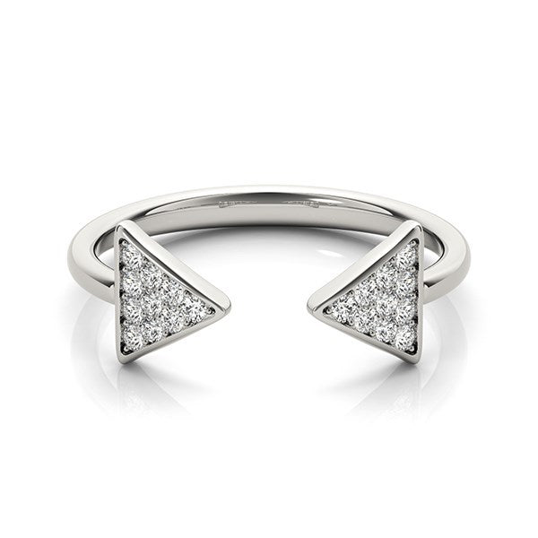 Bids.com 14k White Gold Diamond Arrowhead Open Ring (1/5 cttw) Rings
