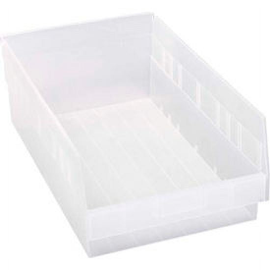 Generic Generic Plastic Nesting Storage Shelf Bin QSB210 11-1/8 W X 17-7/8 D X 6 H Clear Filing & Organization