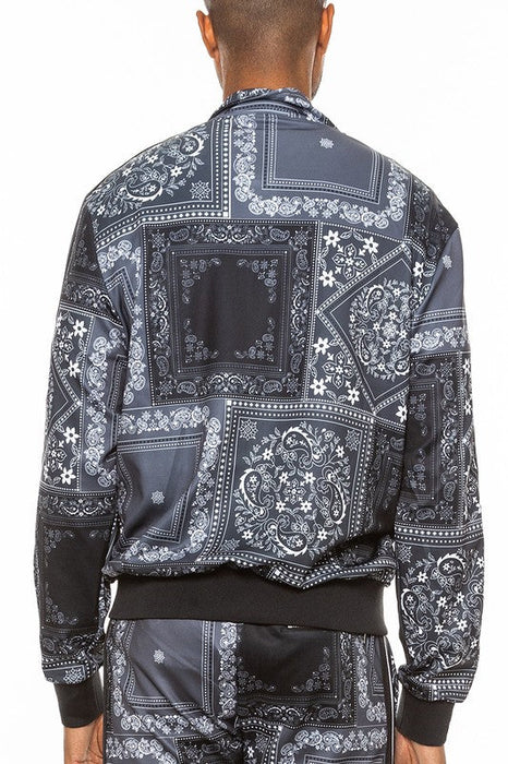 Weiv Mens Paisley Bandana Track Jacket