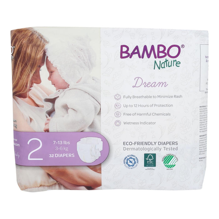 Bambo Nature Diapers Size 2 - 32 Ct (Case Of 6)