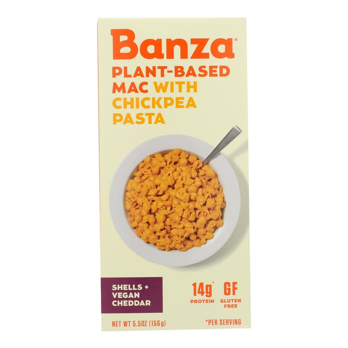 Banza Pasta Chickpea Mac and Vegan Cheese- Case of 6 - 5.5 Oz