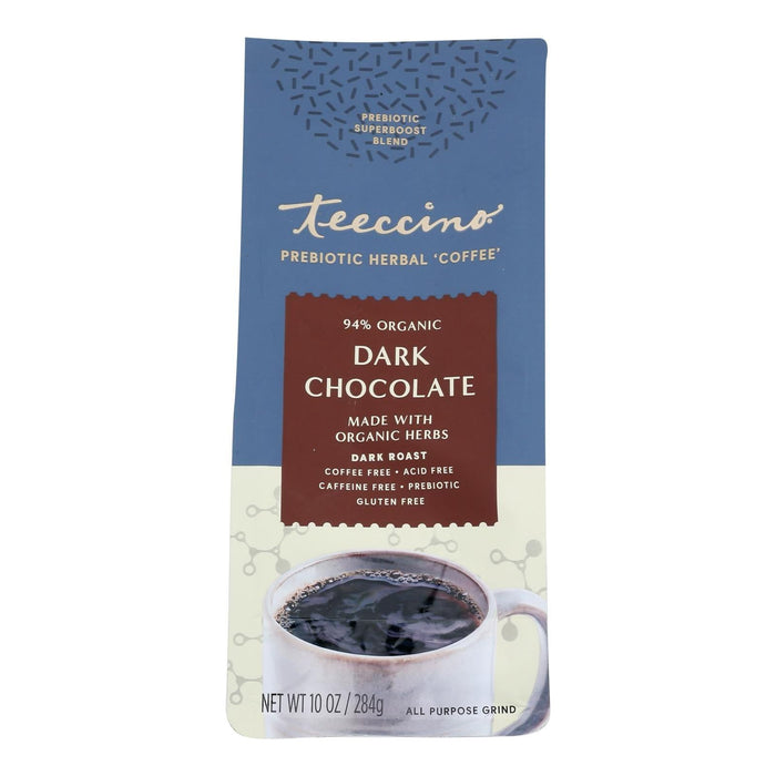 Cozy Farm - Teeccino Prebio Dark Chocolate Roasted Herbal Coffee - 10 Oz