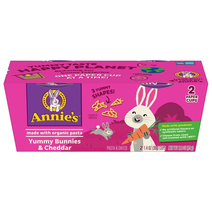 Annie's Homegrown Mc&Chs Yum Buny 2pk, Case of 6 - 2.8 Oz