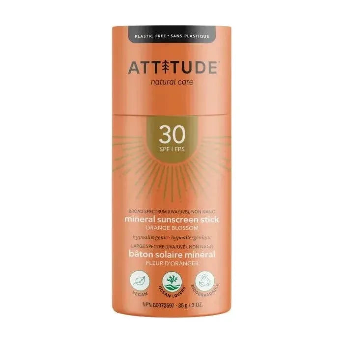 Attitude Sunscreen Stick SPF30 Orange Blossom  - 3 Oz