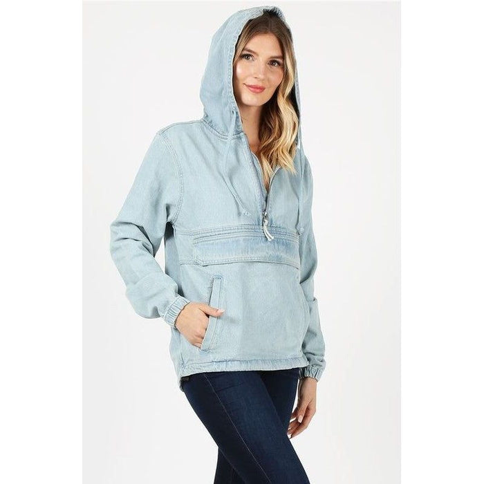 Ladies Denim Jacket with Hoodies