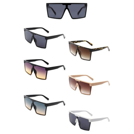 Oversize Square Flat Top Fashion Women Sunglasses