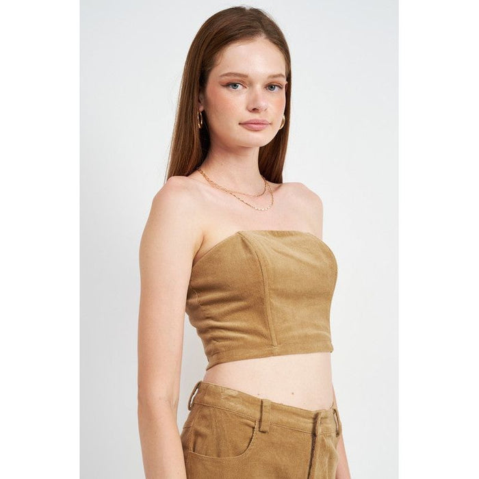 Courduroy Bustier Tube Top