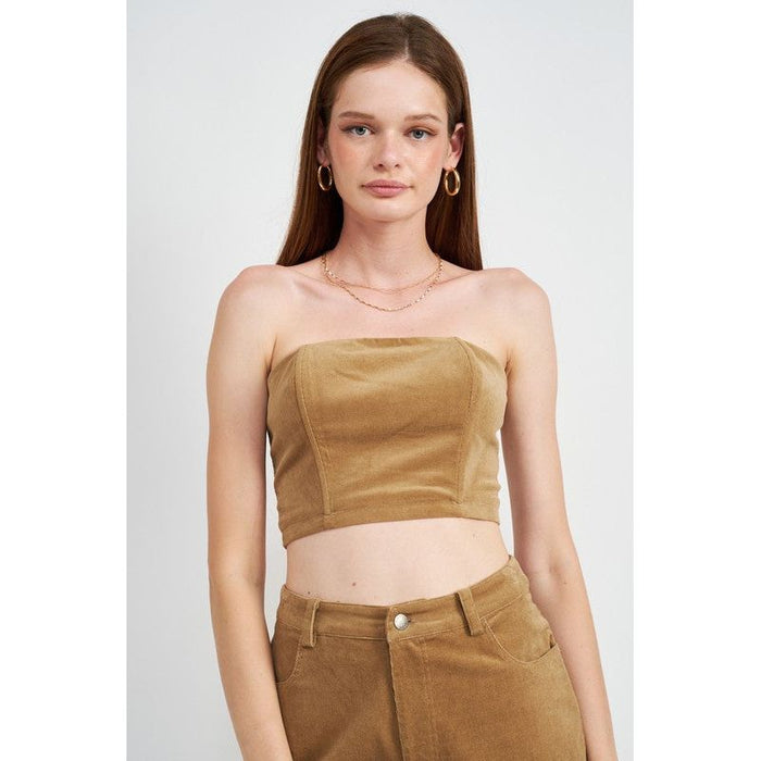 Courduroy Bustier Tube Top