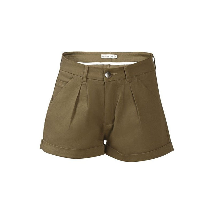 Pleated Flap Pocket Shorts