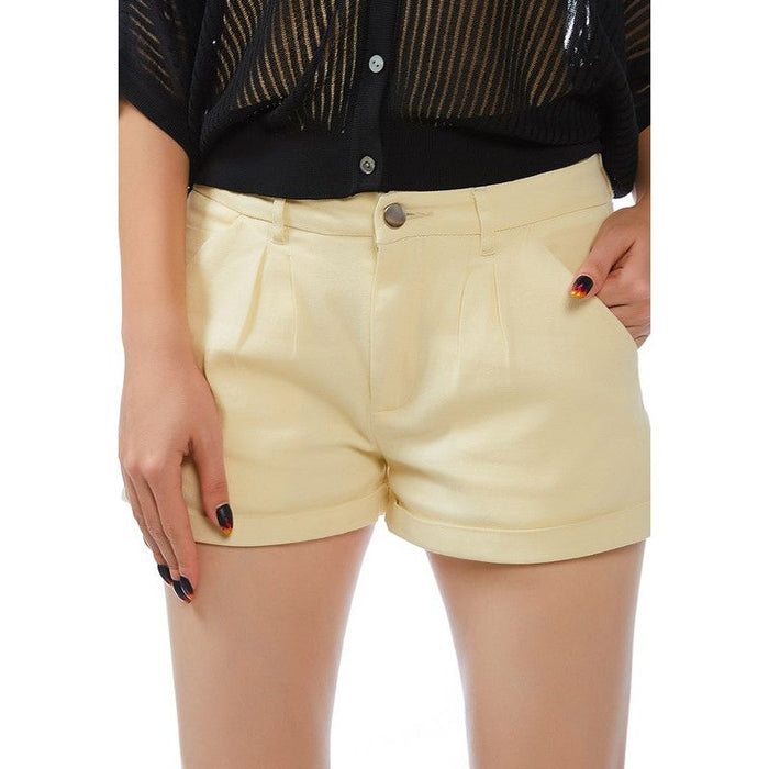 Pleated Flap Pocket Shorts