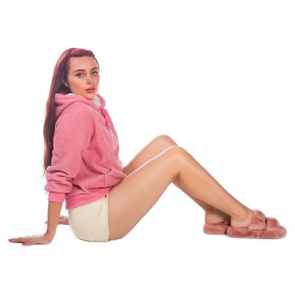 Soft Fleece Pullover Drawstring Hoodie