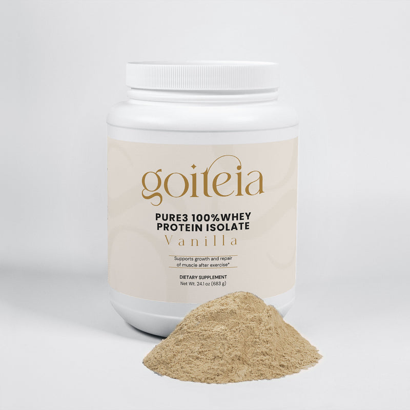 Goiteia Goiteia Pure3 100% Whey Protein Isolate (Vanilla) 24.1oz (683g) Proteins & Blends