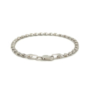 Bids.com 2.9mm 14k White Gold Heart Bracelet Bracelets