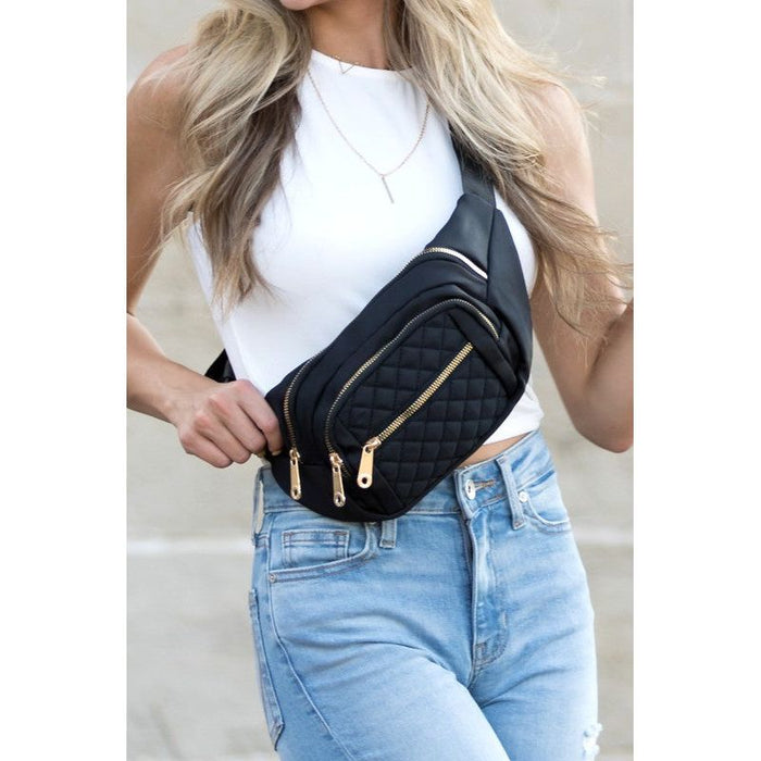 Aili's Corner Quilted Belt Sling Bum Bag