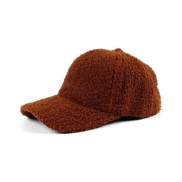 Boucle Sherpa Teddy Bear Knit Ball Cap