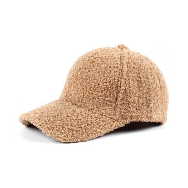 Boucle Sherpa Teddy Bear Knit Ball Cap