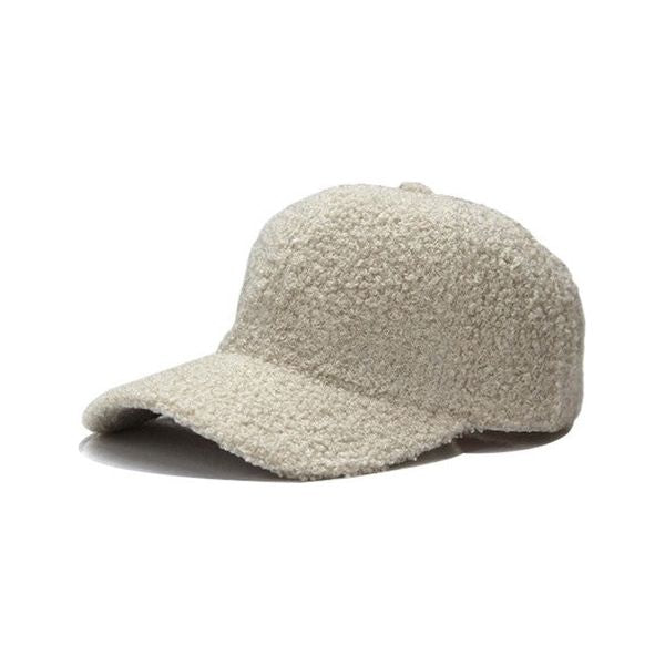 Boucle Sherpa Teddy Bear Knit Ball Cap