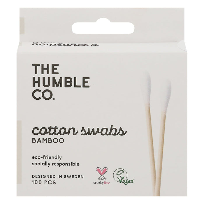 Cozy Farm - Humble Co Bamboo Cotton Swabs | Case Of 10 Packs | 1000 Total Cotton Swabs