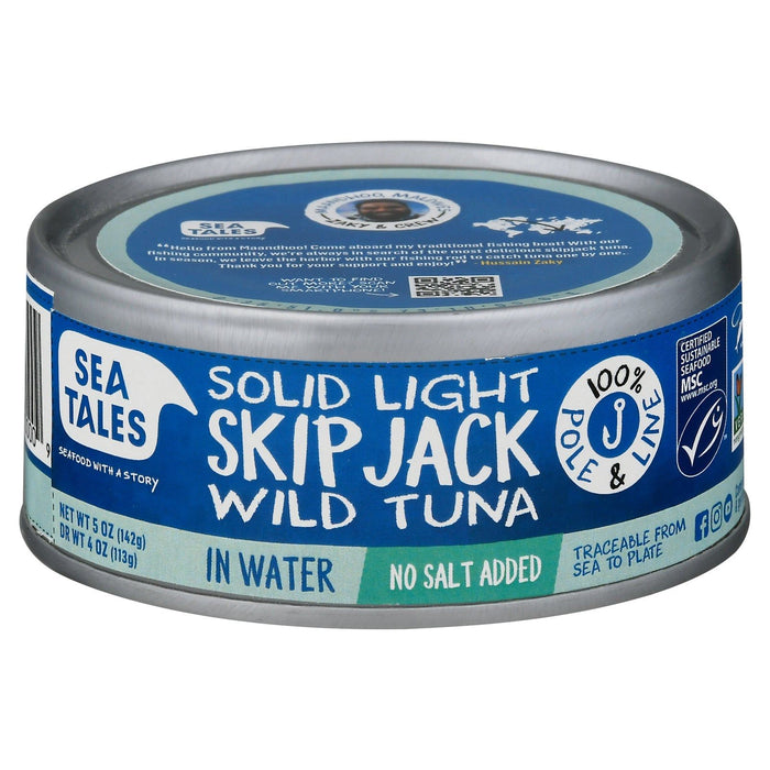 Cozy Farm - Fish Tales Skipjack Tuna In Water, 5 Oz Can (Case Of 12)