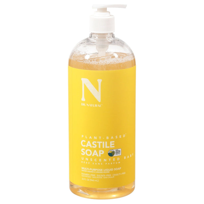 Cozy Farm - Dr. Natural Unscented Castile Soap For Sensitive Baby Skin - 32 Fl. Oz.