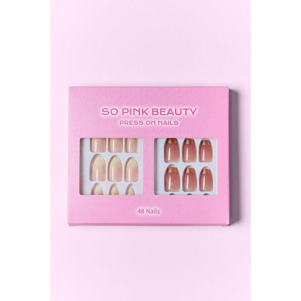 Mill's Beauty Supply SO PINK BEAUTY Press On Nails, 2 Packs
