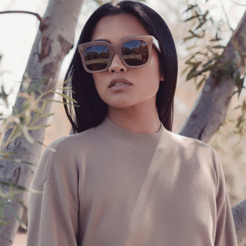 zeroUV Bold Oversize Horned Rim Flat Lens Sunglasses A101 Sunglasses