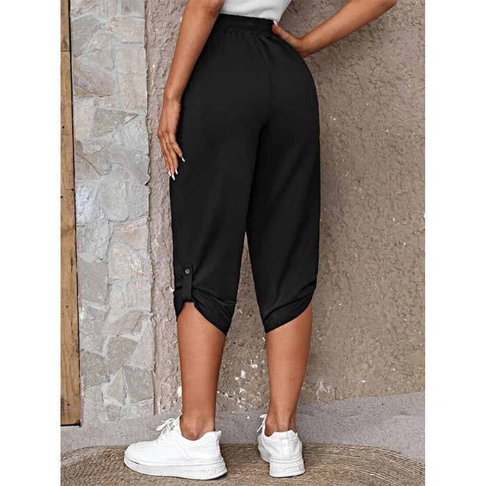 Roll-Tab Capris Pants