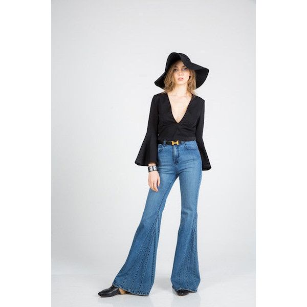 Flare Jean Bell Bottom Wide Leg Denim Pants