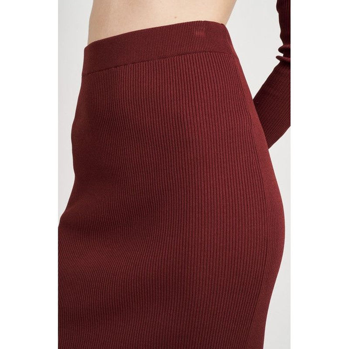 High Waist Midi Pencil Skirt