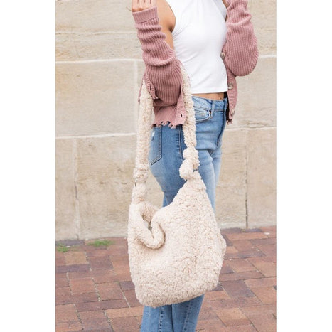 Aili's Corner Boucle Sherpa Messenger Bag