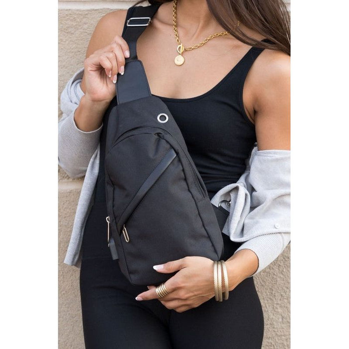 Cross Zip Sling Bag