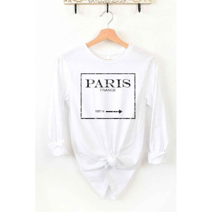 PARIS FRANCE LONG SLEEVE TEE