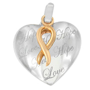 Bids.com 10K Yellow Gold Over Silver Heart Pendant Necklace Necklaces