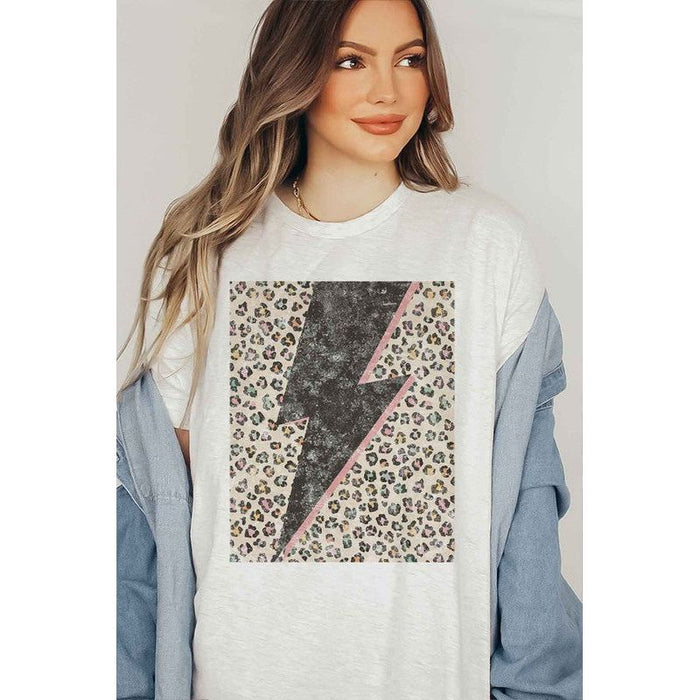 LEOPARD LIGHTNING GRAPHIC TEE / T-SHIRT