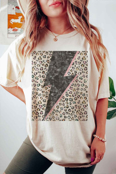 LEOPARD LIGHTNING GRAPHIC TEE / T-SHIRT