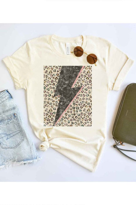 LEOPARD LIGHTNING GRAPHIC TEE / T-SHIRT