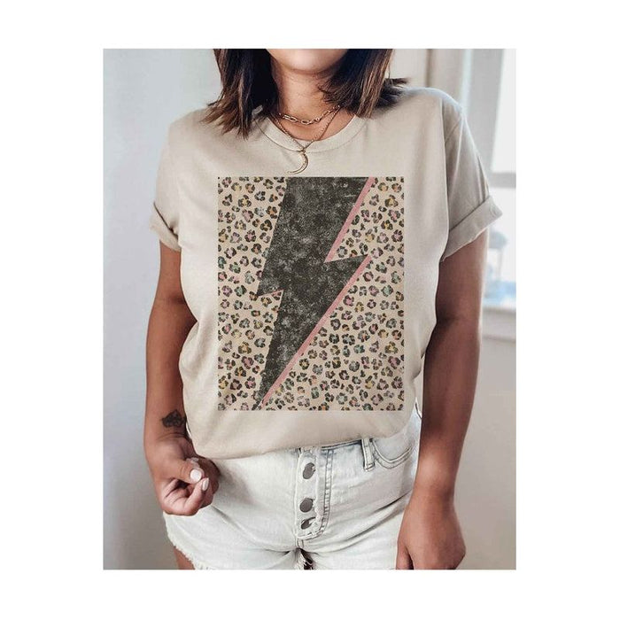 LEOPARD LIGHTNING GRAPHIC TEE / T-SHIRT