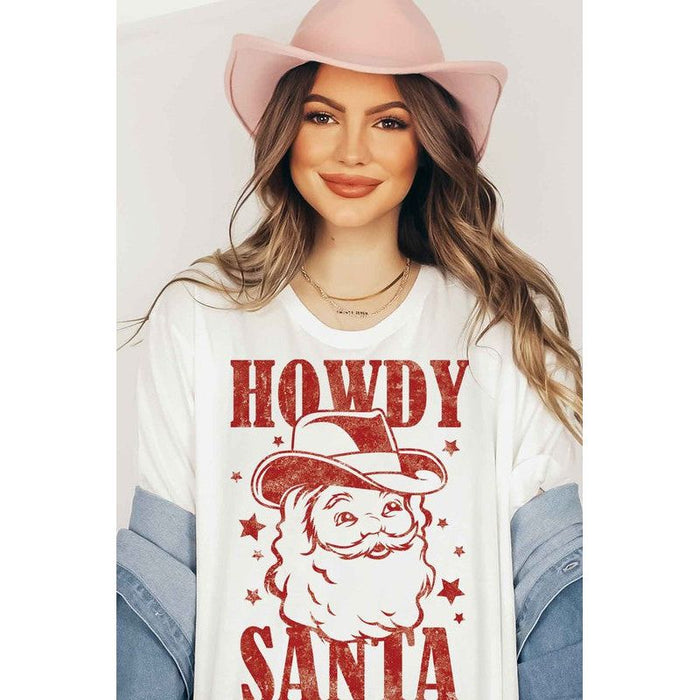 HOWDY SANTA CHRISTMAS GRAPHIC TEE / T-SHIRT