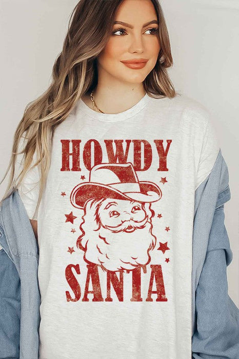 HOWDY SANTA CHRISTMAS GRAPHIC TEE / T-SHIRT