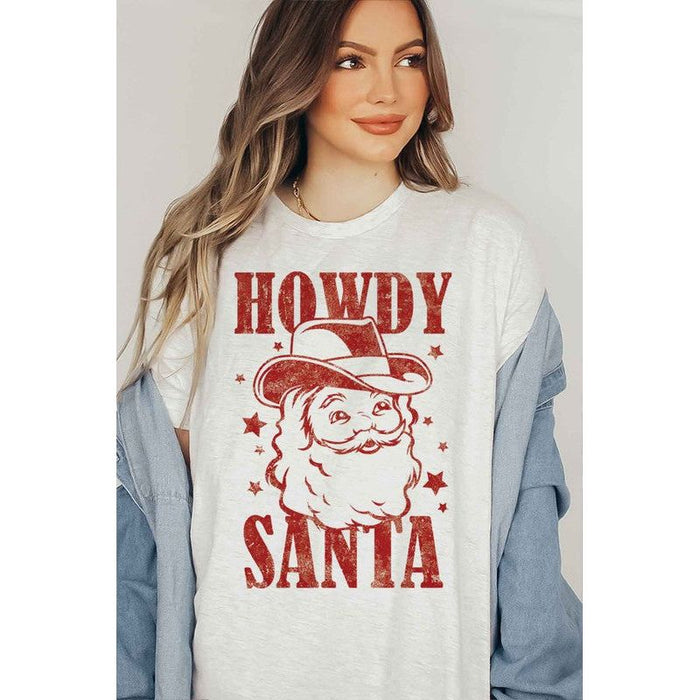 HOWDY SANTA CHRISTMAS GRAPHIC TEE / T-SHIRT