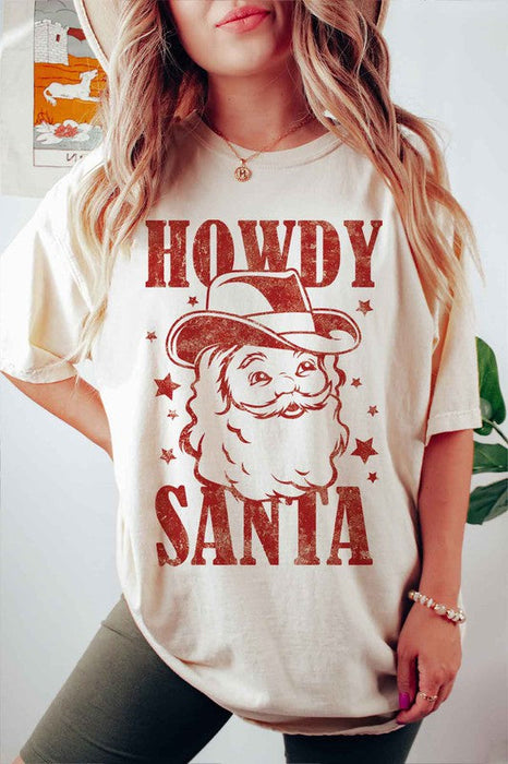 HOWDY SANTA CHRISTMAS GRAPHIC TEE / T-SHIRT