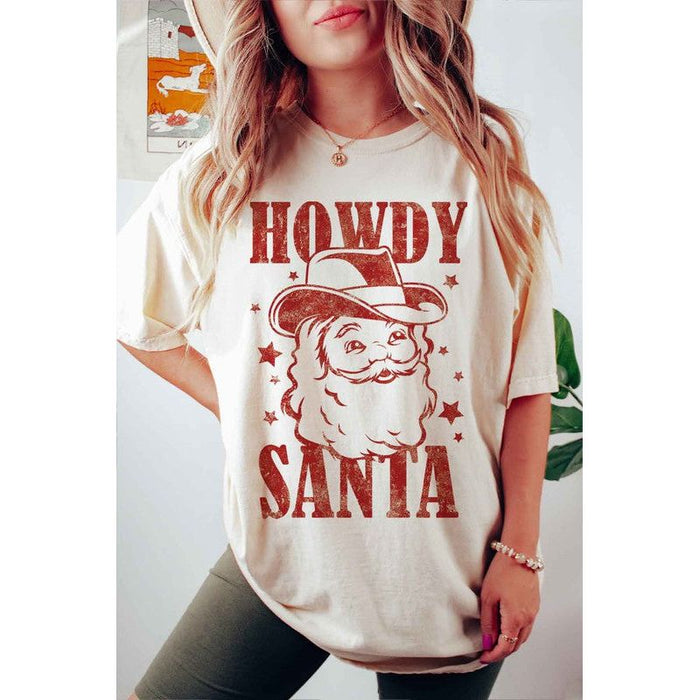 HOWDY SANTA CHRISTMAS GRAPHIC TEE / T-SHIRT