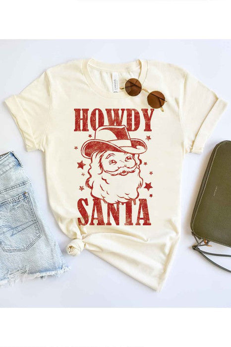 HOWDY SANTA CHRISTMAS GRAPHIC TEE / T-SHIRT