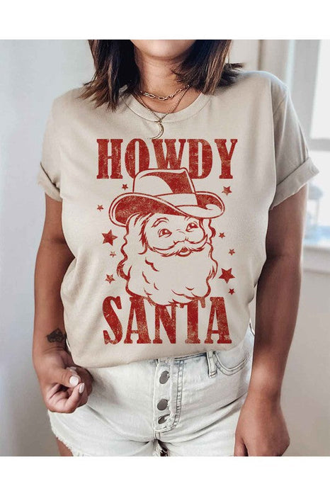 HOWDY SANTA CHRISTMAS GRAPHIC TEE / T-SHIRT