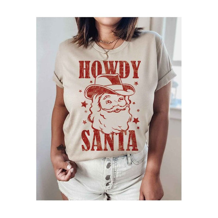 HOWDY SANTA CHRISTMAS GRAPHIC TEE / T-SHIRT