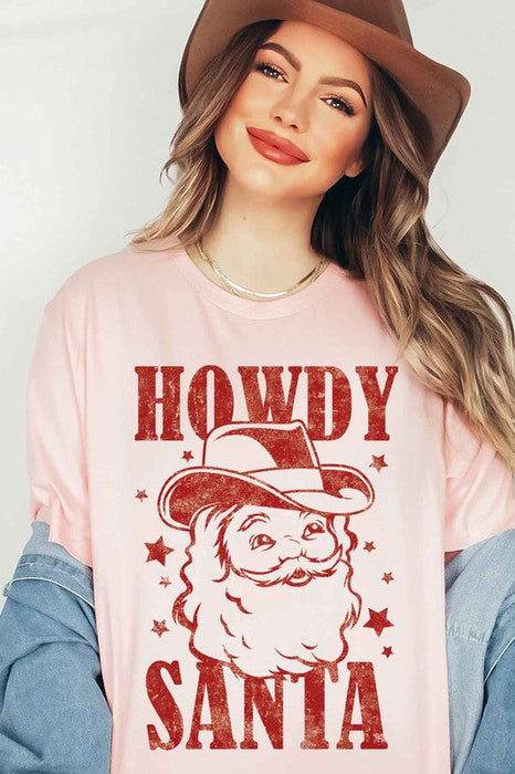 HOWDY SANTA CHRISTMAS GRAPHIC TEE / T-SHIRT