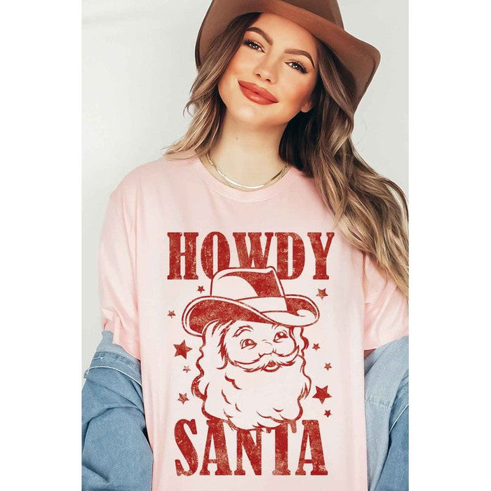 HOWDY SANTA CHRISTMAS GRAPHIC TEE / T-SHIRT