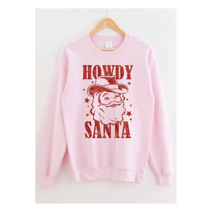 HOWDY SANTA CHRISTMAS GRAPHIC PLUS SIZE SWEATSHIRT