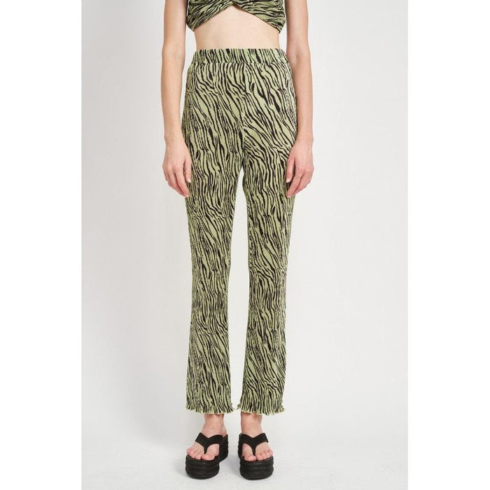 High Rise  Flare Pleated Pants